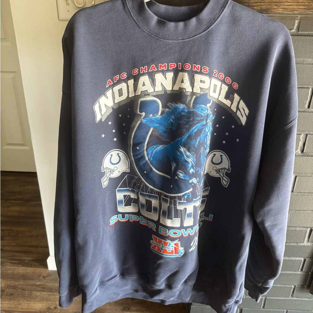 Abercrombie & Fitch NFL Indianapolis Colts 2006 AFC Champs Sweatshirt L Tall